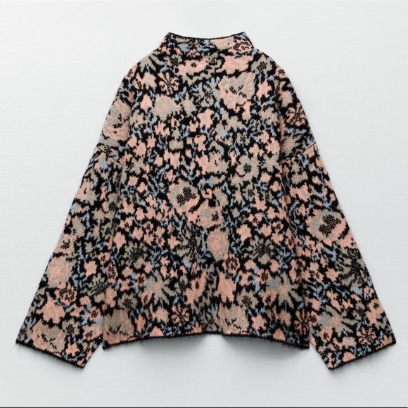 ZARA FOORAL JACQUARD KNIT SWEATER LIMITED EDITION | SIZE: M | NWT - Picture 2 of 8